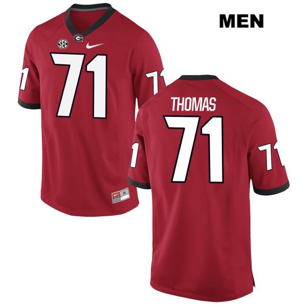 Georgia Bulldogs Men's Andrew Thomas #71 NCAA Authentic Red Nike Stitched College Football Jersey DWQ3156RL
